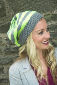 Plymouth Yarn Women's Accessory Patterns - 2657 Multi Stripe Slouch Hat for the Family Pattern