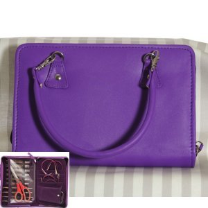 Knitter's Pride Thames Handmade Faux Leather Bag - Purple