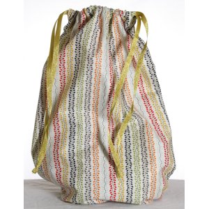 Jimmy Beans Wool Handmade Project Bag - Sochi '14 - Tiny Leaf Garland - Rainbow