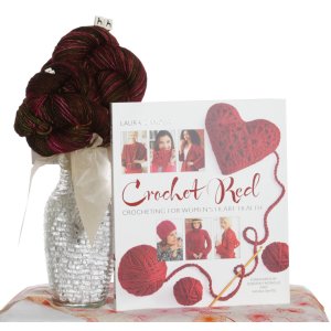 Jimmy Beans Wool Koigu Yarn Bouquets - Crochet Red Madelinetosh Wilted Rose Bouquet (With Book)