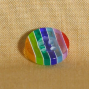 Muench Plastic Buttons - Stripes - Late Summer (13mm/0.5inch)