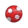 Muench Plastic Buttons - Soccer Ball - Red