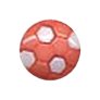 Muench Plastic Buttons - Soccer Ball - Orange