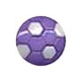 Muench Plastic Buttons - Soccer Ball - Purple