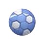 Muench Plastic Buttons - Soccer Ball - Baby Blue
