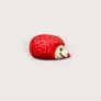 Muench Plastic Buttons - Hedgehog - Red
