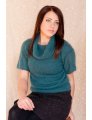 Plymouth Yarn Sweater & Pullover Patterns - 2770 Woman's Short Sleeve Cowl Neck Pullover Patterns photo