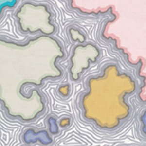 Kaffe Fassett Map Fabric - Pastel