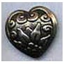 Muench Metal Buttons - Floral Heart - Large