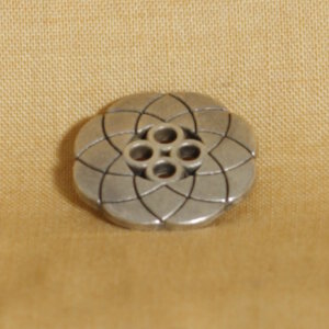 Muench Metal Buttons - Atomic Flower (Silver) - Large