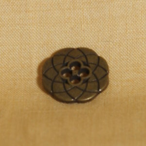 Muench Metal Buttons - Atomic Flower (Brass) - Small