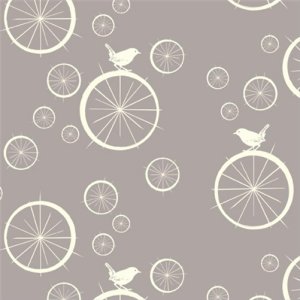 Birch Fabrics Mod Basics Fabric - Birdie Spokes - Shroom