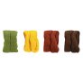 Clover Natural Wool Roving - Assortment - Moss Green, Gold, Rust & Brown Yarn photo