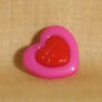 Muench Plastic Buttons - Love - Dark Pink (15mm) Buttons photo