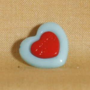 Muench Plastic Buttons - Love - Baby Blue (15mm)