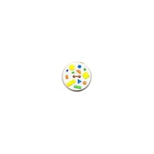 Muench Plastic Buttons - Confetti - White (20mm)