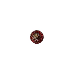 Muench Glass Buttons - Flower - Red & Gold (18mm)