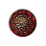 Muench Glass Buttons - Flower - Red & Gold (18mm) Buttons photo
