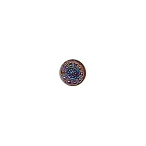 Muench Glass Buttons - Flower - Rainbow & Gold (18mm)