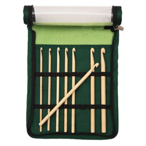 Knitter's Pride Bamboo Crochet Hook Set Needles - Green Needles