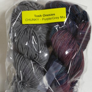 Madelinetosh Tosh Chunky Onesies Grab Bags Yarn - Purple/Grey Mix