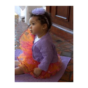 Plymouth Yarn Baby & Children Patterns - 2807 Butterfly Stitch Shrug and Blanket Pattern