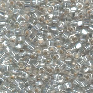 Miyuki Triangle Beads Size 5/0 - 100g Bag - 1101 Silver Lined Clear