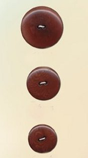 Blue Moon Button Art Nut Buttons - Burgundy Corozo 1 1/8"