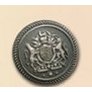 Blue Moon Button Art Metal Buttons - Silver Royal Crest 7/8"