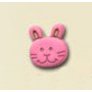 Blue Moon Button Art Plastic and Novelty - Bunny Pink 15mm