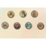 Blue Moon Button Art Plastic and Novelty - I-ROBOTS Set of 7 18mm Buttons photo