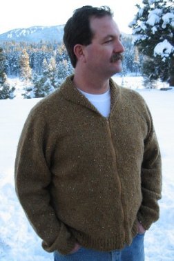 Knitting Pure and Simple Men's Sweater Patterns - 264 - Neckdown Cardigan for Men Pattern
