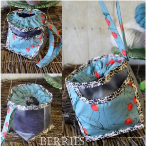 Chicken Boots Clear Wristlet - Berries