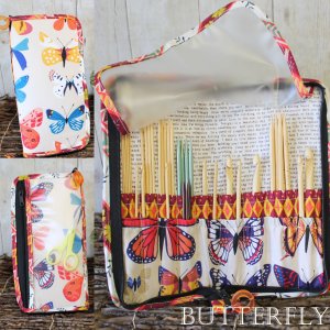 Chicken Boots DPN/Crochet Hook Case - Butterfly Multi