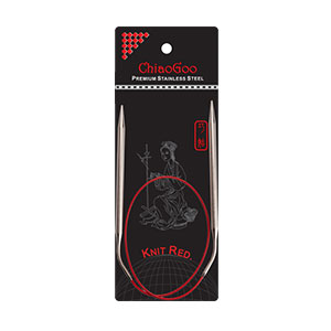ChiaoGoo Knit RED Circular Needles - US 10.5 (6.50mm) - 24"