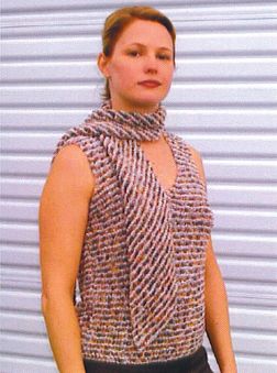 Muench Yarn Patterns - Felted and Fabulous Tank and Scarf Pattern
