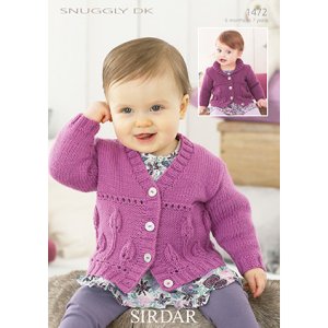 Sirdar Snuggly Baby and Children Patterns - 1472 Girl's Cardigan - PDF DOWNLOAD
