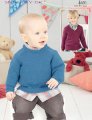 Sirdar Snuggly Baby and Children Patterns - 4491 Crew and V Neck Pullovers Patterns photo