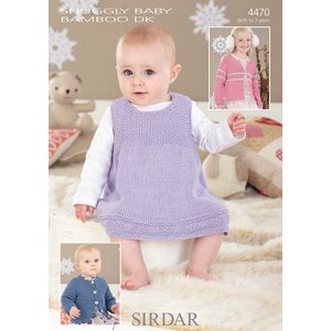 Baby and Children Patterns - 4470 Pinafore and Cardigans - PDF DOWNLOAD by Sirdar Snuggly