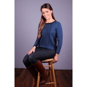 Plymouth Yarn Sweater & Pullover Patterns - 3012 Women's Two-Tone Pullover Pattern
