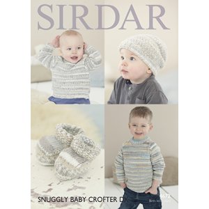 Sirdar Snuggly Baby and Children Patterns - 4672 Booties, Hat and Sweater Pattern