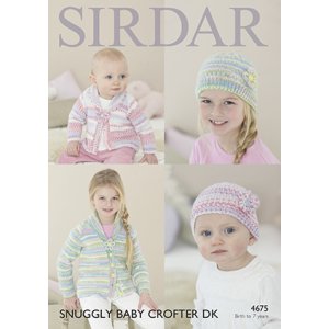 Sirdar Snuggly Baby and Children Patterns - 4675 One Button Cardigan and Hat - PDF DOWNLOAD Pattern