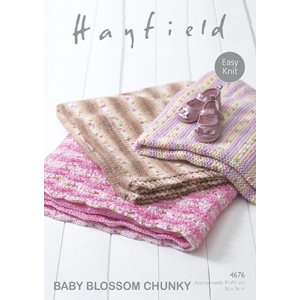 Hayfield Baby Blossom Chunky Patterns - 4676 Blankets - PDF DOWNLOAD