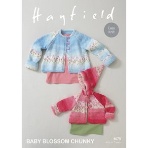 Baby Blossom Chunky Patterns - 4678 Baby Coat - PDF DOWNLOAD by Hayfield