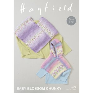 Hayfield Baby Blossom Chunky Patterns - 4679 Poncho - PDF DOWNLOAD