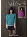 Sublime Superfine Alpaca DK Patterns - 6113 Round and Cowl Neck Sweaters Patterns photo