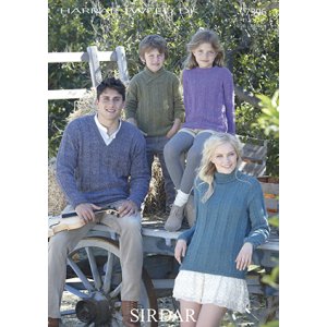 Sirdar Harrap Tweed DK Patterns - 7396 Family Pullovers Pattern