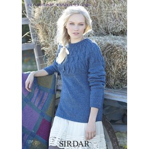 Sirdar Harrap Tweed DK Patterns - 7397 Women's Sweater Pattern