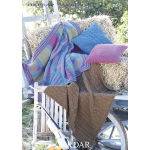 Sirdar Harrap Tweed DK Patterns - 7480 Throw and Pillow Cover Pattern