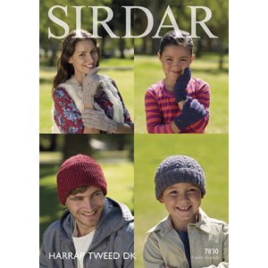 Sirdar Harrap Tweed DK Patterns - 7830 Hat & Gloves - PDF DOWNLOAD Pattern